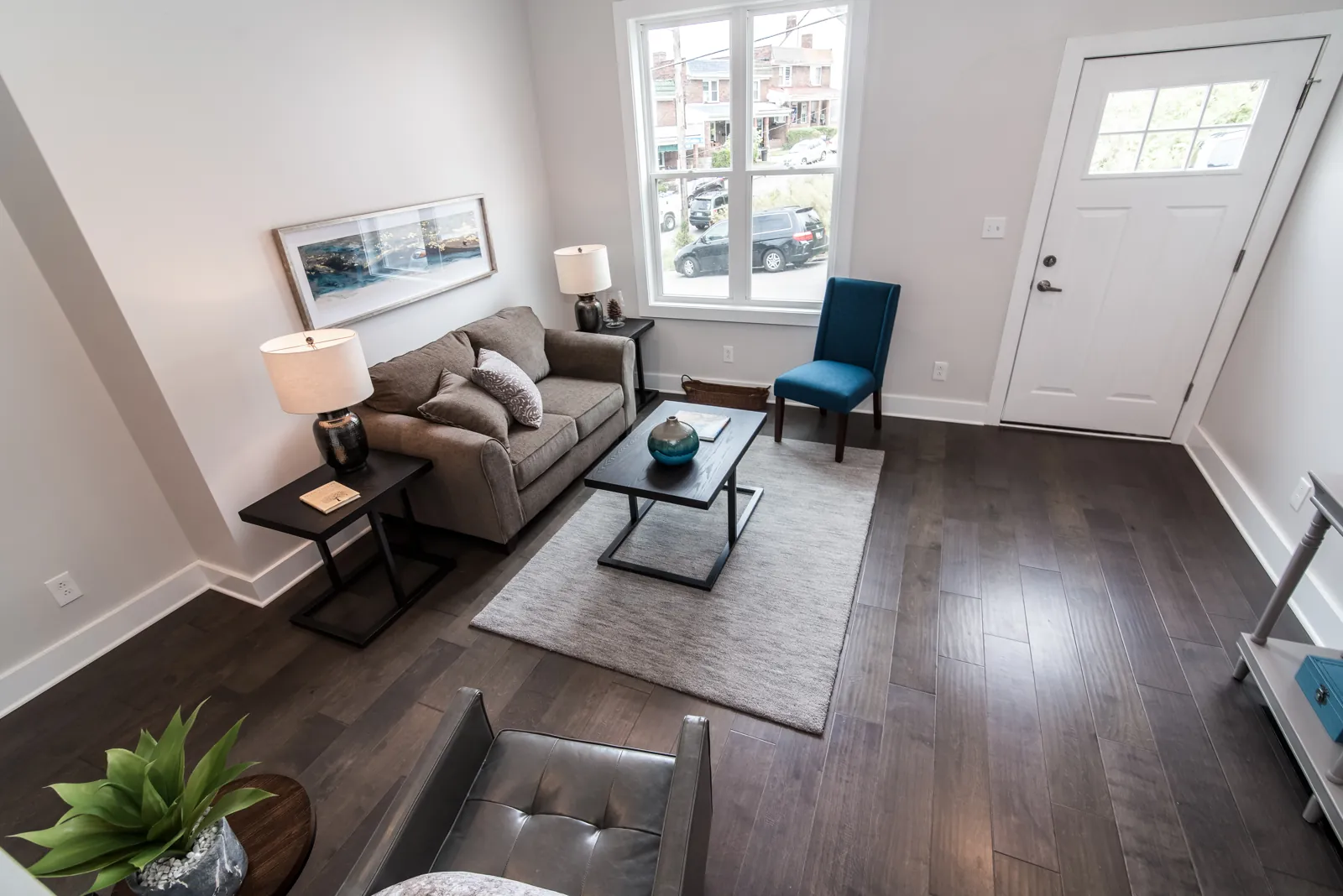 Living room in a Milwaukee rental managed by Happy Management